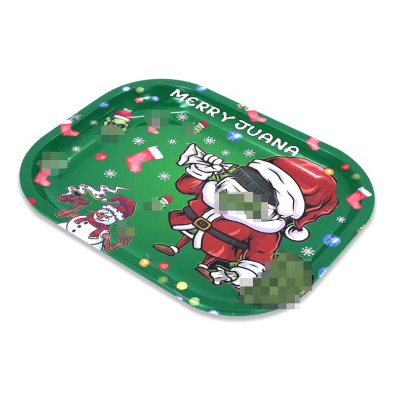18*14CM Christmas Cigarette Rolling Tray Wholesale